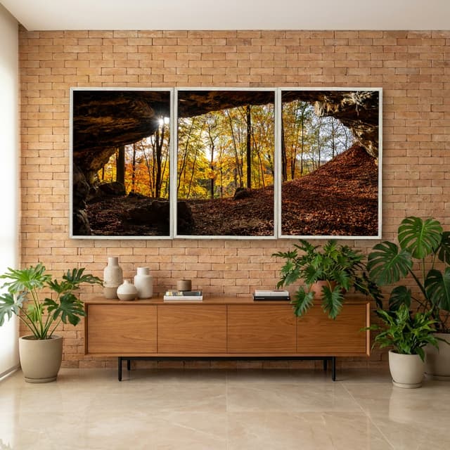 Kit Quadros Decorativos Árvore Laranja