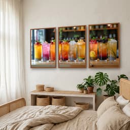 Kit Quadros Decorativos Suco