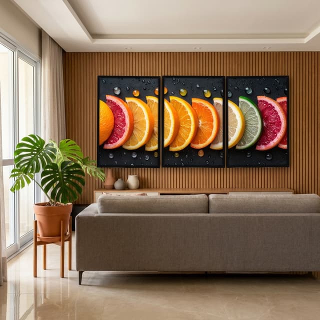 Kit Quadros Decorativos Frutas