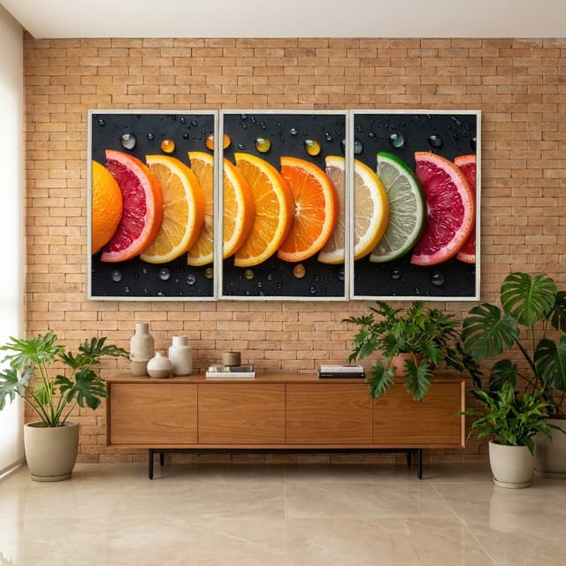 Kit Quadros Decorativos Frutas