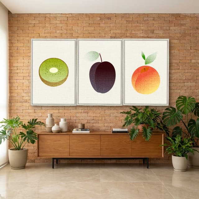 Kit Quadros Decorativos Frutas