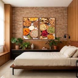 Kit Quadros Decorativos Castanhas E Sementes
