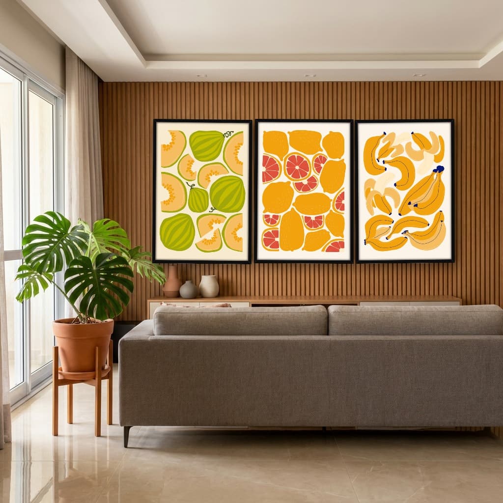 Kit Quadros Decorativos Frutas