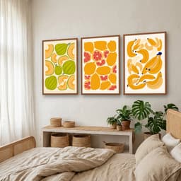 Kit Quadros Decorativos Frutas