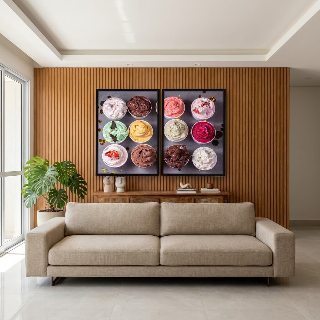 Kit Quadros Decorativos Sorvete