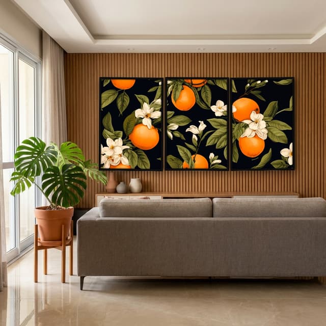 Kit Quadros Decorativos Frutas