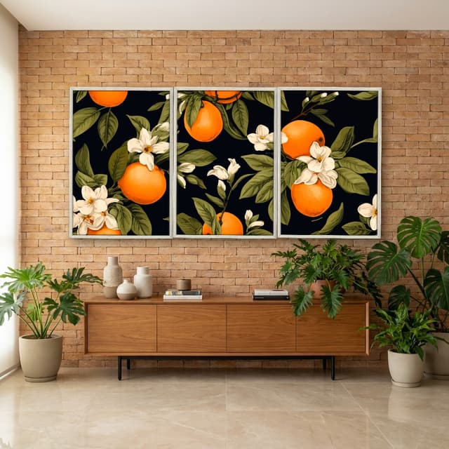 Kit Quadros Decorativos Frutas