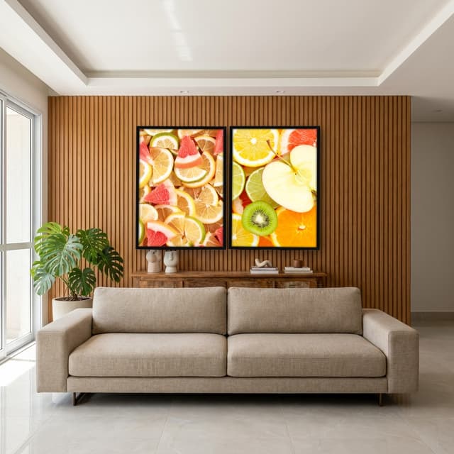 Kit Quadros Decorativos Frutas