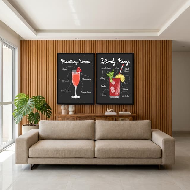Kit Quadros Decorativos Drink
