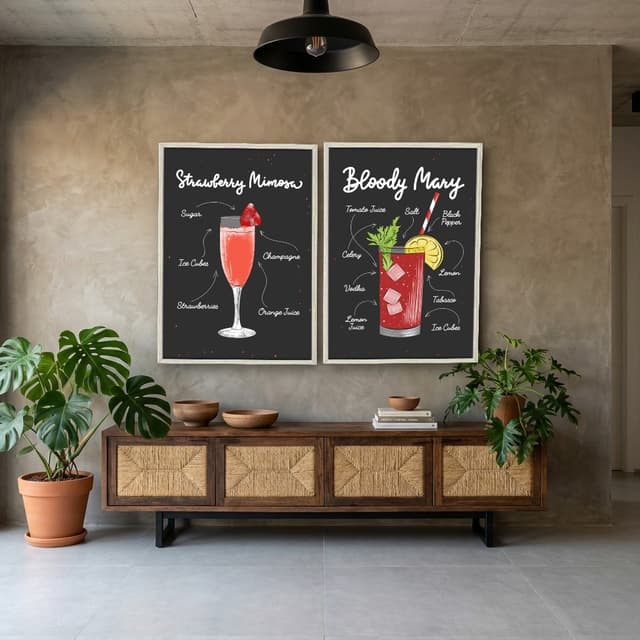 Kit Quadros Decorativos Drink