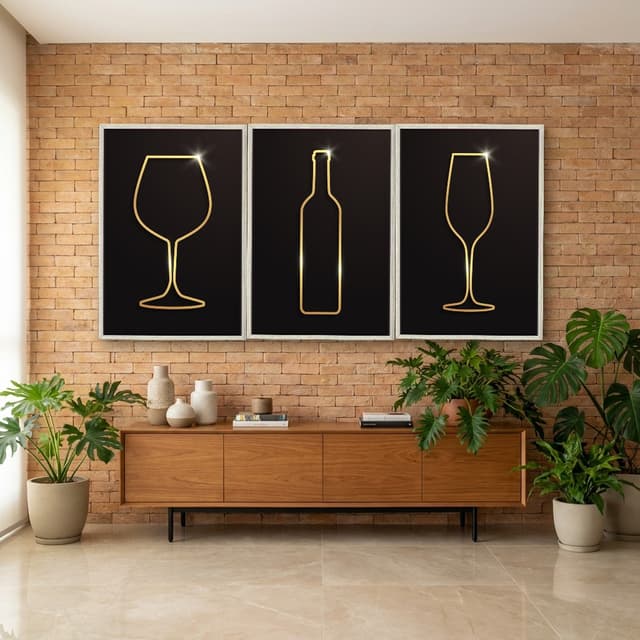 Kit Quadros Decorativos Drink