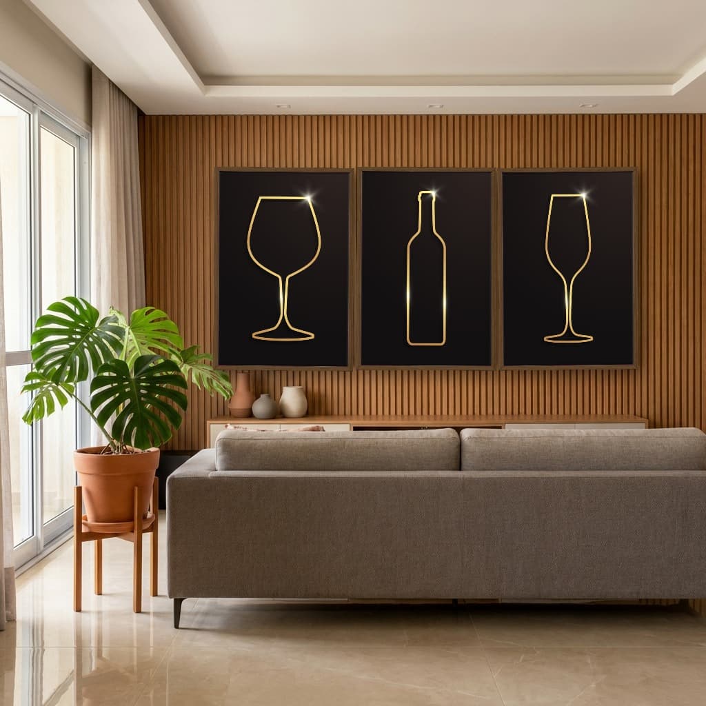 Kit Quadros Decorativos Drink