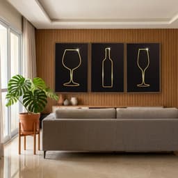 Kit Quadros Decorativos Drink
