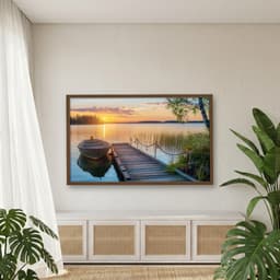 Quadro Decorativo Do Lado Da Ponte De Madeira