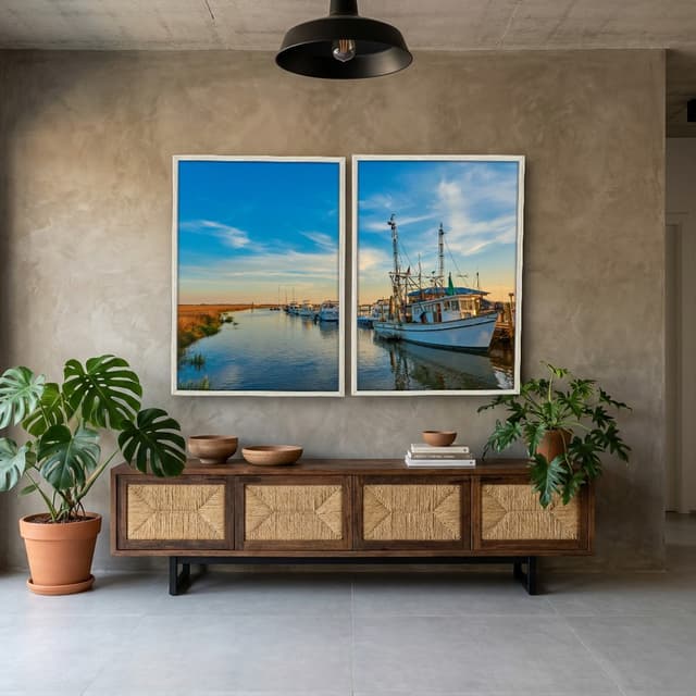 Kit Quadros Decorativos Beira Do Mar