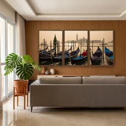 Kit Quadros Decorativos Barcos Coloridos