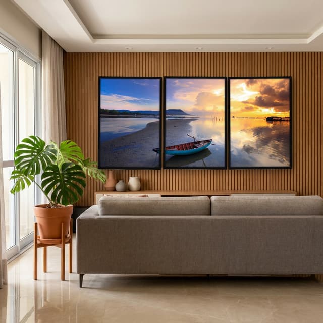 Kit Quadros Decorativos Na Areia