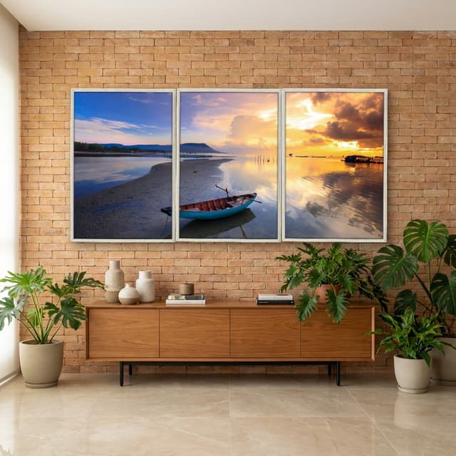 Kit Quadros Decorativos Na Areia