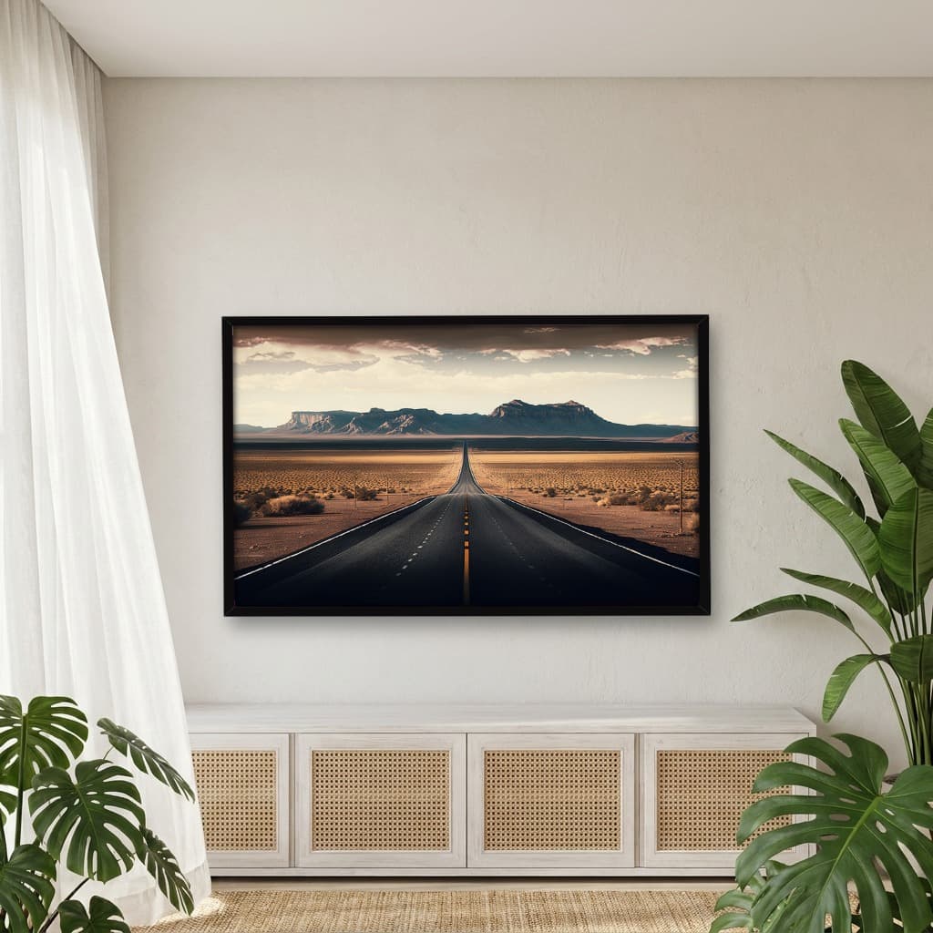 Quadro Decorativo Estrada Com Montanhas