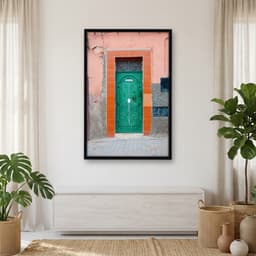 Quadro Decorativo Porta Verde