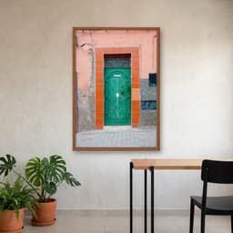 Quadro Decorativo Porta Verde