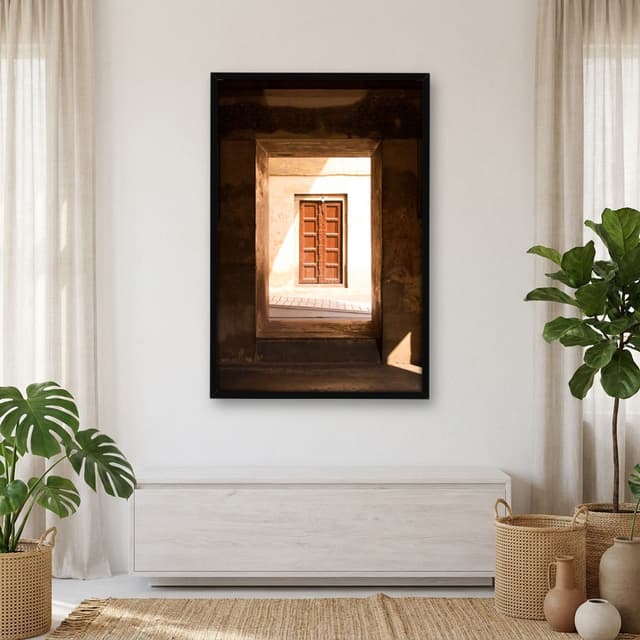 Quadro Decorativo Porta Marrom