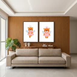 Kit Quadros Decorativos Ursas Fadinhas