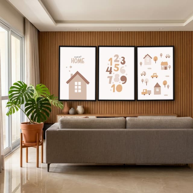 Kit Quadros Decorativos Casinha E Números