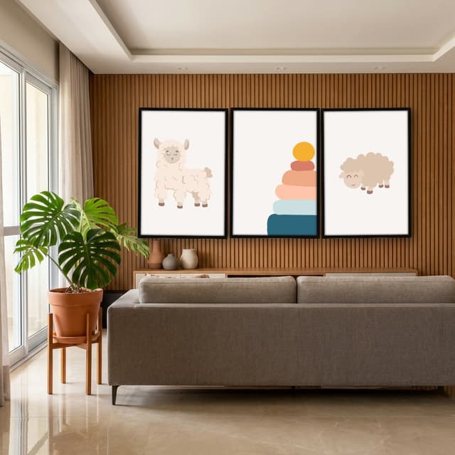 Kit Quadros Decorativos Ovelhas E Peças