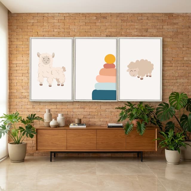 Kit Quadros Decorativos Ovelhas E Peças