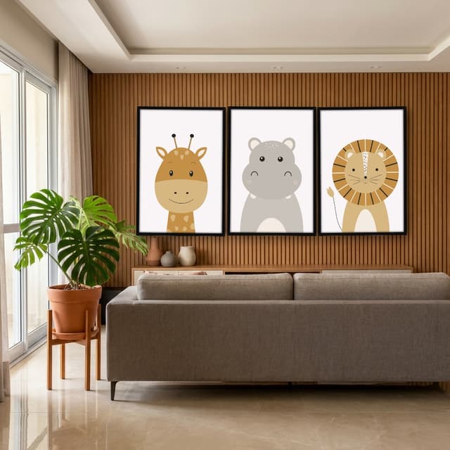 Kit Quadros Decorativos Safari