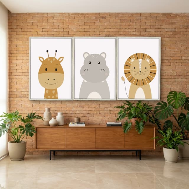 Kit Quadros Decorativos Safari