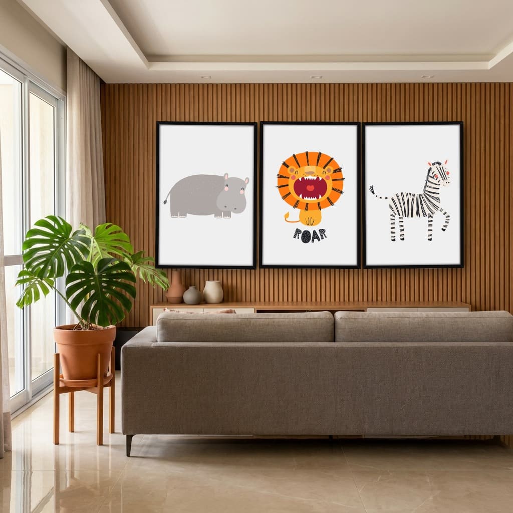 Kit Quadros Decorativos Safari