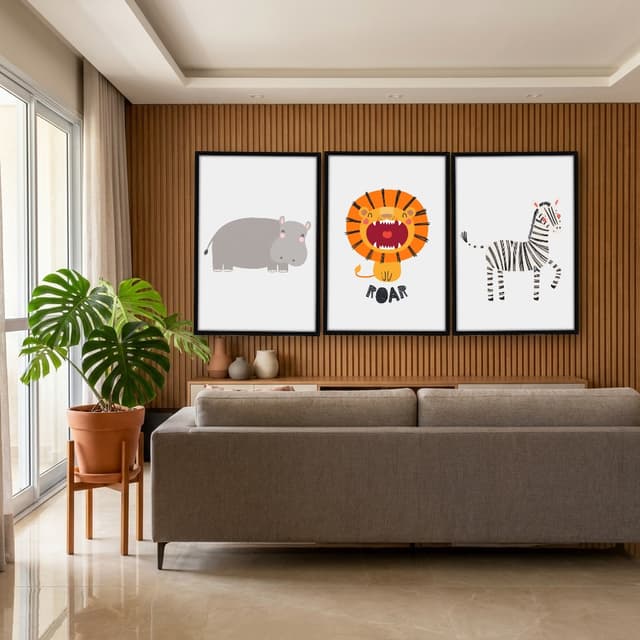Kit Quadros Decorativos Safari