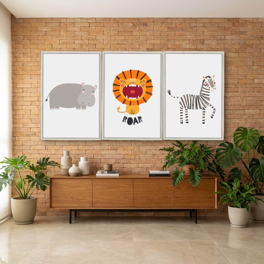 Kit Quadros Decorativos Safari
