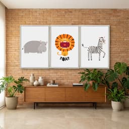 Kit Quadros Decorativos Safari