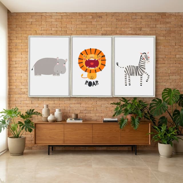 Kit Quadros Decorativos Safari