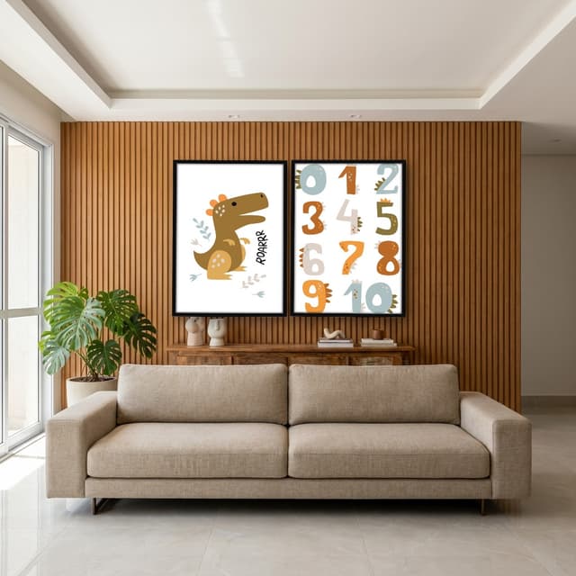 Kit Quadros Decorativos Dinossauro