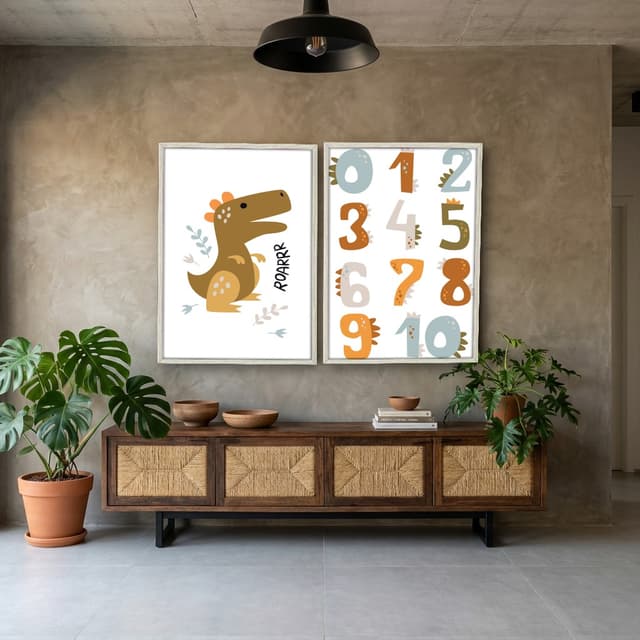 Kit Quadros Decorativos Dinossauro