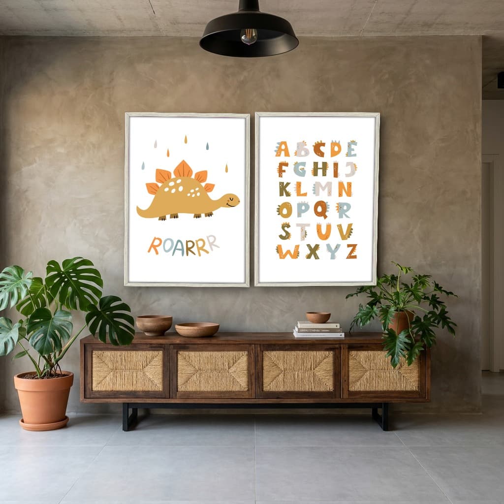 Kit Quadros Decorativos Dinossauro
