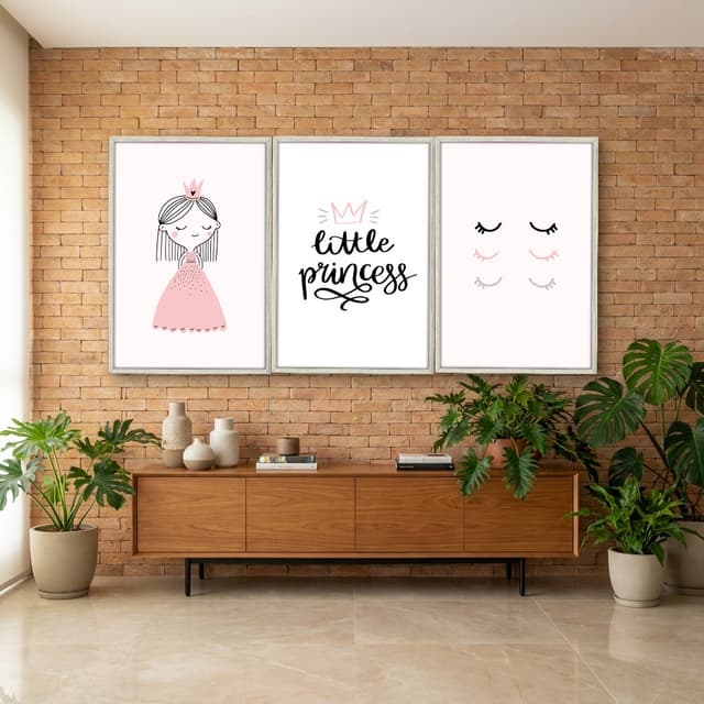 Kit Quadros Decorativos Princesa E Olhos