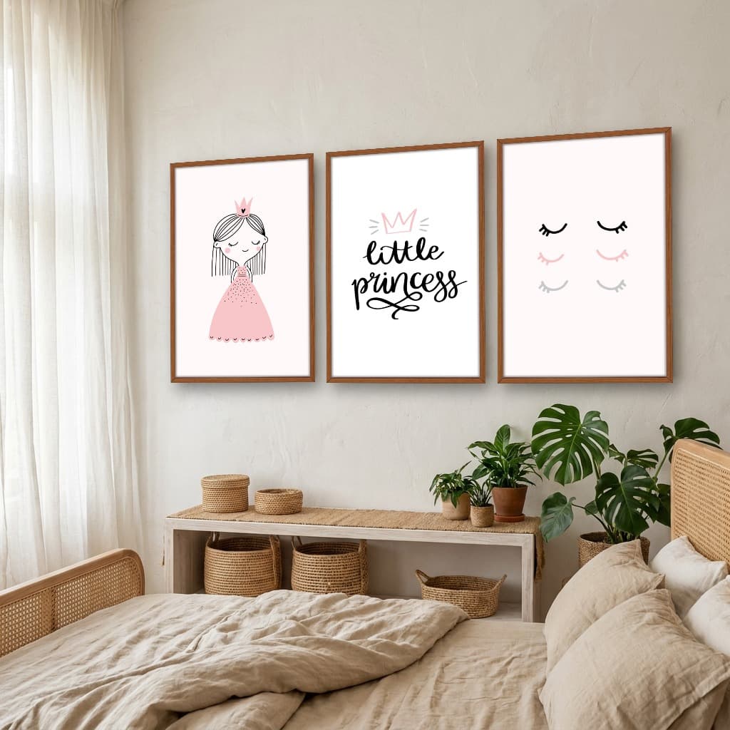 Kit Quadros Decorativos Princesa E Olhos