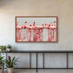 Quadro Decorativo Flamingos