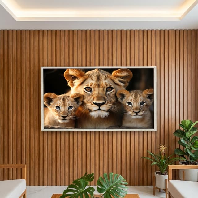 Quadro Decorativo Família Leão
