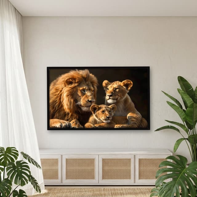 Quadro Decorativo Família Leão