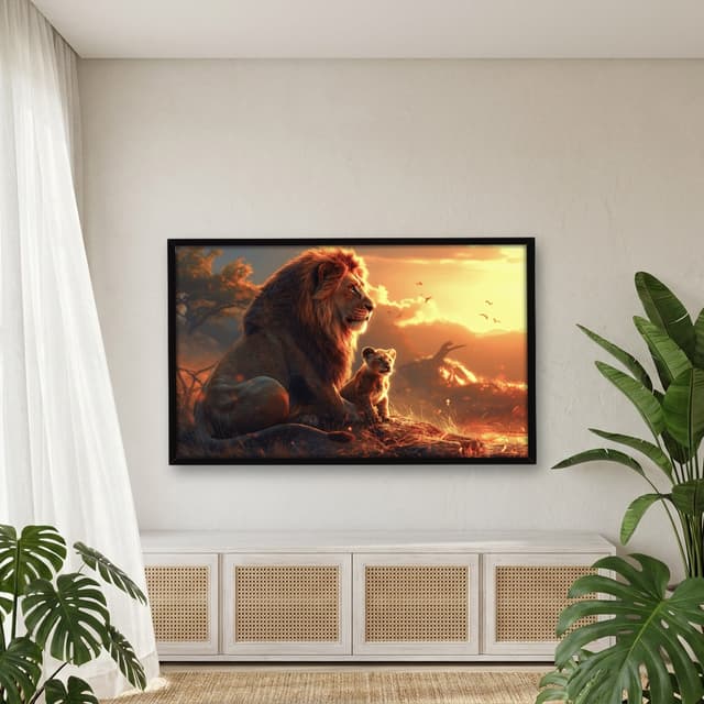 Quadro Decorativo Família Leão
