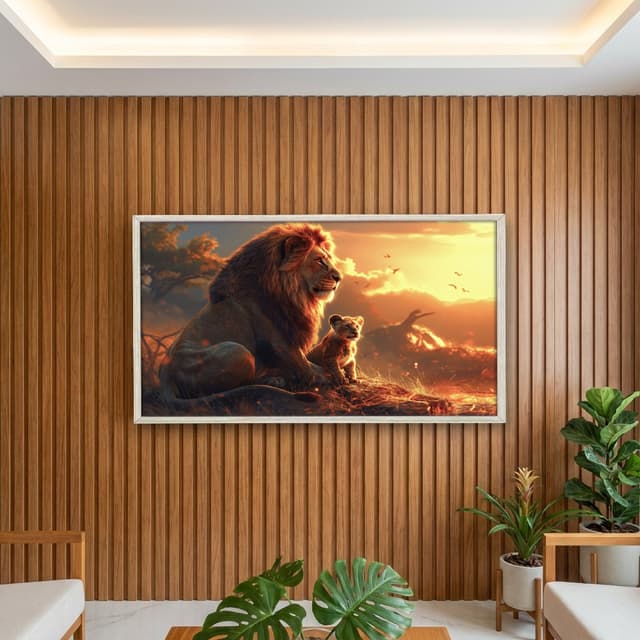 Quadro Decorativo Família Leão