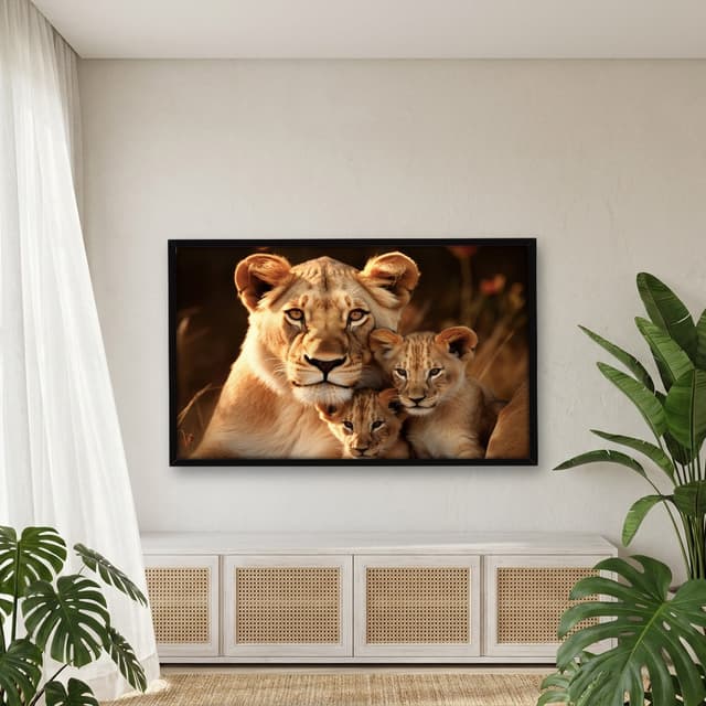 Quadro Decorativo Família Leão