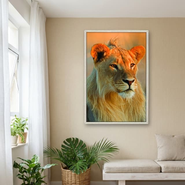 Quadro Decorativo Leão Jovem