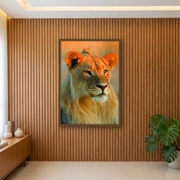 Quadro Decorativo Leão Jovem